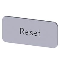 SIEMENS Štítek popisný 12,5 x 27 mm, štítek stříbrný, popisek RESET