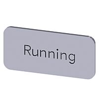 SIEMENS Štítek popisný 12,5 x 27 mm, štítek stříbrný, popisek RUNNING
