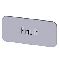 SIEMENS Štítek popisný 12,5 x 27 mm, štítek stříbrný, popisek FAULT