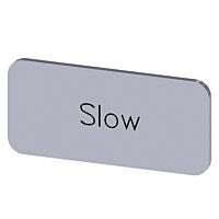SIEMENS Štítek popisný 12,5 x 27 mm, štítek stříbrný, popisek SLOW
