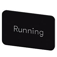 SIEMENS Štítek popisný 17,5 x 27 mm, štítek černý, popisek RUNNING