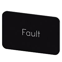 SIEMENS Štítek popisný 17,5 x 27 mm, štítek černý, popisek FAULT