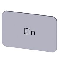 SIEMENS Štítek popisný 17,5 x 27 mm, štítek stříbrný, popisek EIN