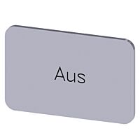SIEMENS Štítek popisný 17,5 x 27 mm, štítek stříbrný, popisek AUS