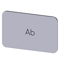 SIEMENS Štítek popisný 17,5 x 27 mm, štítek stříbrný, popisek AB