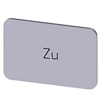 SIEMENS Štítek popisný 17,5 x 27 mm, štítek stříbrný, popisek ZU