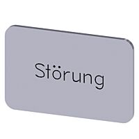 SIEMENS Štítek popisný 17,5 x 27 mm, štítek stříbrný, popisek STÖRUNG