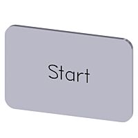 SIEMENS Štítek popisný 17,5 x 27 mm, štítek stříbrný, popisek START