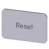 SIEMENS Štítek popisný 17,5 x 27 mm, štítek stříbrný, popisek RESET