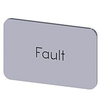 SIEMENS Štítek popisný 17,5 x 27 mm, štítek stříbrný, popisek FAULT