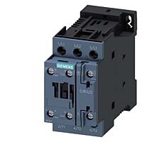 SIEMENS Stykač AC-3, 17A/7,5kW/400V, 3pólový, AC/DC 21-28V, 1 NO + 1 NC, šroubová svorka