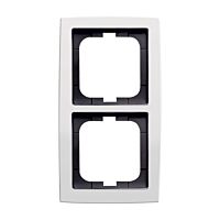 ABB SOLO Rámeček 2CKA001754A4110 dvojnásobný, pro vodorovnou i svislou montáž, studio bílá