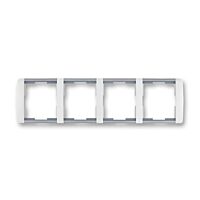 ABB ELEMENT Rámeček 3901E-A00140 04 čtyřnásobný, vodorovný, bílá/ledová šedá