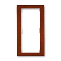 ABB TIME Rámeček 3901F-A50121 53J dvojnásobný, svislý, mahagon