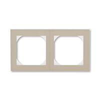 ABB LEVIT Rámeček 3901H-A05520 18 dvojnásobný s otvorem 55x55, macchiato/bílá