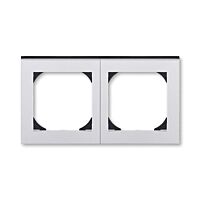ABB LEVIT Rámeček 3901H-A05520 70 dvojnásobný s otvorem 55x55, titanová/kouřová černá