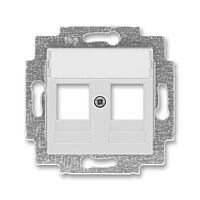 ABB LEVIT Kryt 5014H-A01018 16 zásuvky komunikační přímé 2 otvory, pod omítku, IP20, šedá