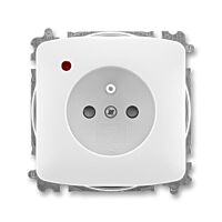 ABB TANGO Zásuvka 5599A-A02357 B jednonásobná s clonkami, s ochranou před přepětím, bezšroubová, bílá