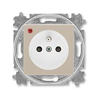 ABB LEVIT Zásuvka 5599H-A02357 18 s ochranou před přepětím a optickou signalizací poruchy, bezšroubová,IP40, macchiato/bílá