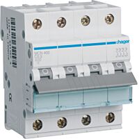 Jistič 4 pól. 0,5A, char.C, 6 kA