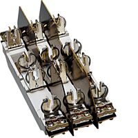 Pojistkový spodek NH00, 6 x 160 A, pro p