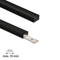 Profil AL 12/7mm PM černý 2m komplet