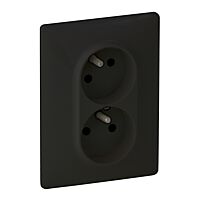 LEGRAND Zásuvka VALENA LIFE 2x2P+T CL. černá