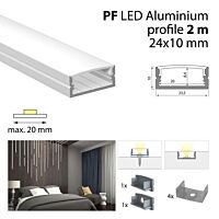 Profil AL 24/10mm PF mléčný komplet 2m