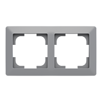 ABB ZONI Rámeček 3901T-A00020 141 dvojnásobný, pro vodorovnou i svislou montáž, šedá / bílá