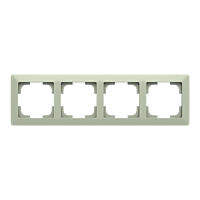 ABB ZONI Rámeček 3901T-A00040 143 čtyřnásobný, pro vodorovnou i svislou montáž, olivová / bílá