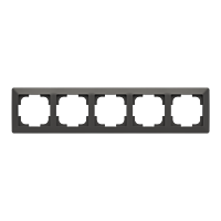 ABB ZONI Rámeček 3901T-A00050 137 pětinásobný, pro vodorovnou i svislou montáž, matná černá / bílá