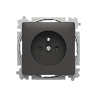 ABB ZONI Zásuvka 6619T-A06657 237 s clonkami, bezšroubové svorky, IP40, Zoni®, matná černá