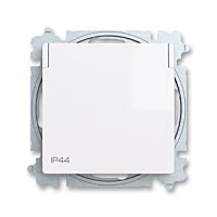 ABB ZONI Zásuvka 6619T-A06995 500 s víčkem, bezšroubové svorky, IP44, Zoni®, bílá