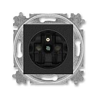 ABB LEVIT Zásuvka 6619H-A06357 63 s clonkami, bezšroubové svorky, IP40, onyx / kouřová černá