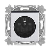 ABB LEVIT Zásuvka 6619H-A06357 70 s clonkami, bezšroubové svorky, IP40, titanová / kouřová černá