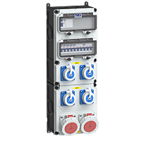 zás. 2x CEE 32A 5p 400V, 4x 16A 230V, ch