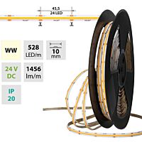 LED pásek COB WW, 528LED/m, 14W/m, DC 24