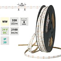 LED pásek COB WW, 320LED/m, 16,8W/m, DC