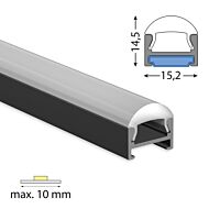 Profil AL 15/9mm PDA čirý 2m komplet