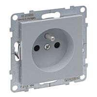 LEGRAND Zásuvka SUNO 721380 2P+T s clonkami IP20 hliník, balení 9+1