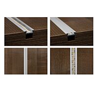 Vestavný hliníkový profil VR2, 22x7 mm,