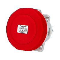 FAMATEL Zásuvka 63A/400V 4P IP67 vestavná šikmá