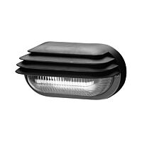 PANLUX Svítidlo SOG-M-40/C OVAL GRILL MAT 40W E27 IP44 černá