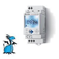 FINDER Hodiny spínací 12.A1.8.230.0000 Digitální astro a týdenní 1P/16A 230V AC IP20