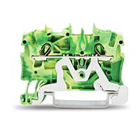 WAGO Svorka 2001-1207 2vodičová pro ochranný vodič, boční a středový popis, na DIN lištu 35 × 15 a 35 × 7,5, push-in CAGE CLAMP®, 1,50 mm², zelenožlutá