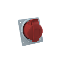 ABB Zásuvka vestavná šikmá, min. velikost příruby, 4p., 16 A, IP44, 6 h 2CMA170012R1000