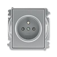 ABB Zásuvka ELEMENT, TIME 5519E-A02357 36,jednonásobná, chráněná, s clonkami,bezšroubová,ocelová