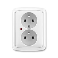 ABB TANGO Dvojzásuvka 5592A-A2349B s ochranou před přepětím, bílá