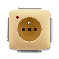 ABB TANGO Zásuvka 5598A-A2349 D jednonásobná, s ochranou před přepětím, béžová