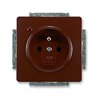 ABB SWING Zásuvka 5598G-A02349 H1 jednonásobná, s ochranou před přepětím, hnědá
